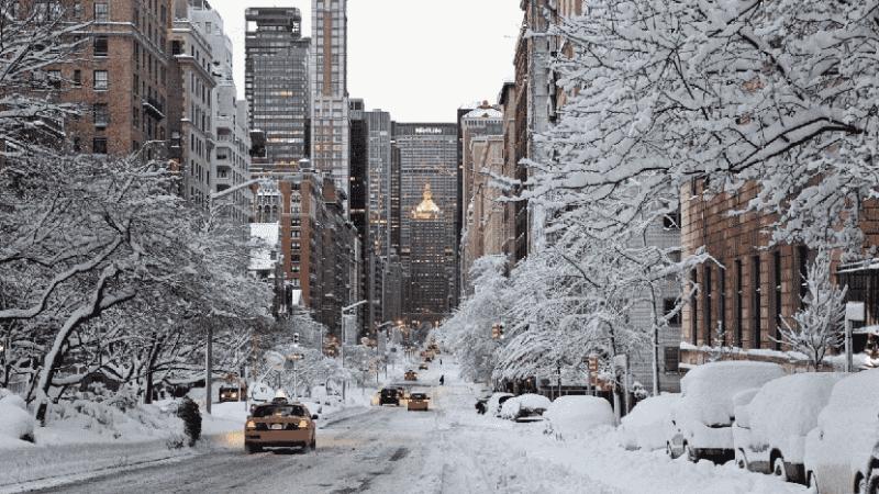 metrô de Nova York no inverno
