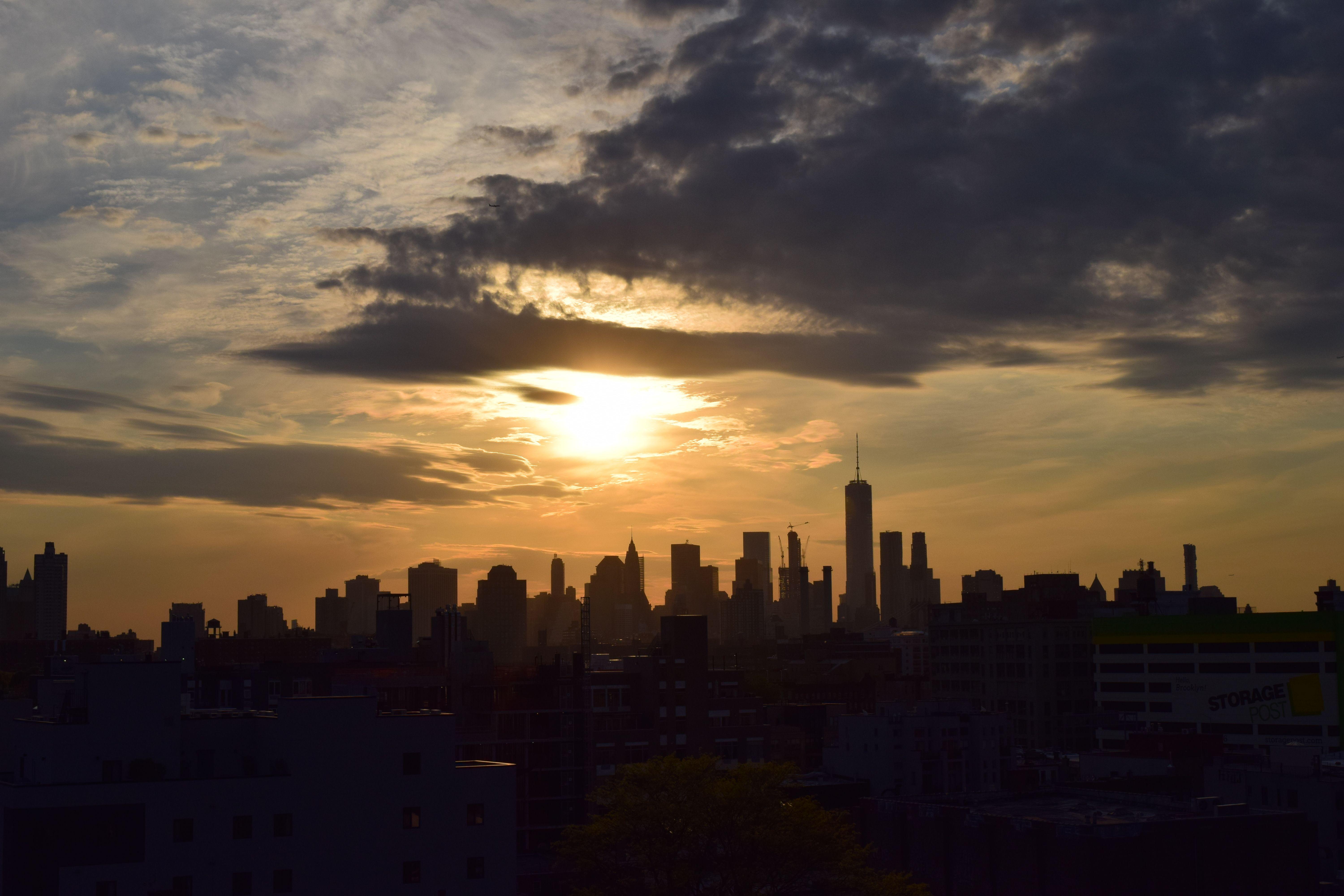 clima em Nova York no pôr do sol