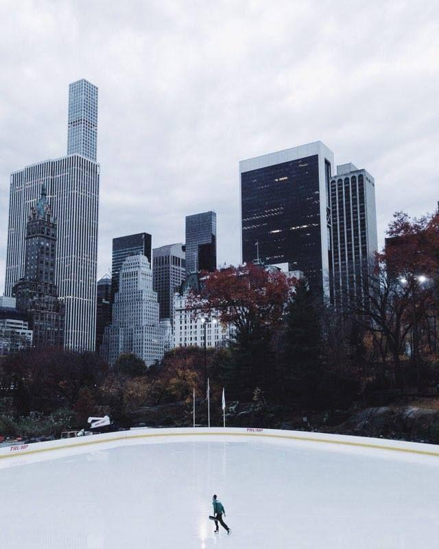 ice skating rink new york winter february